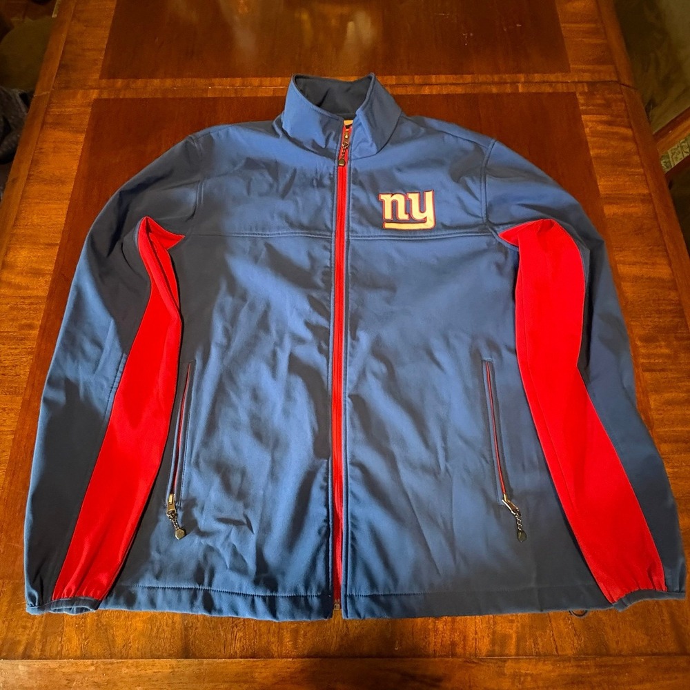 NFL New York Giants Full Zip Jacket Blue Red‎ Team Apparel Large